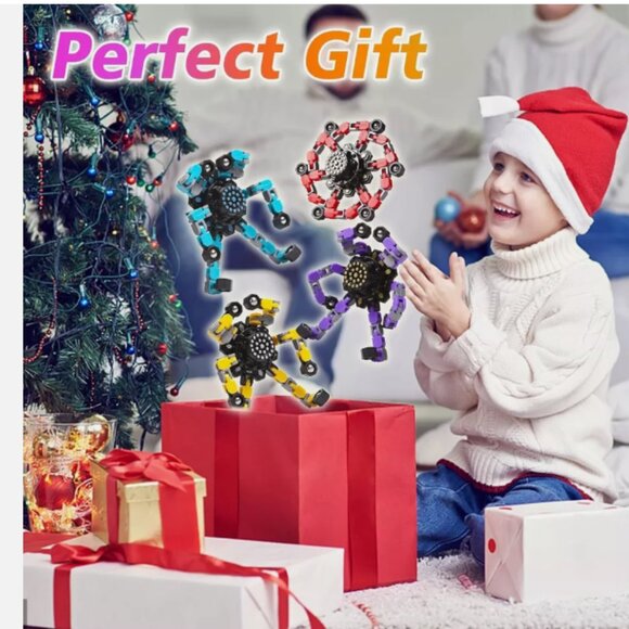 4 Transformable Fidget Spinners for Kids and Adults Stress Relief Sensory Toy - Picture 2 of 8